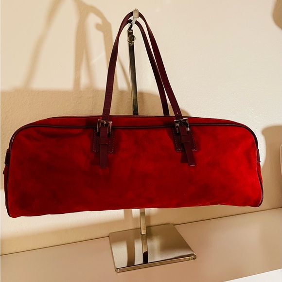 Fendi Red Suede Handbag SOLD - Picture 16 of 16
